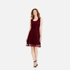 Alfani maroon/purple lace dress size small